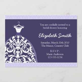 Invitation à la douche nuptiale (violet)