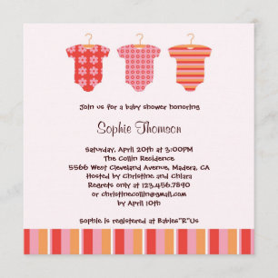  Invitation à la douche pour bébé