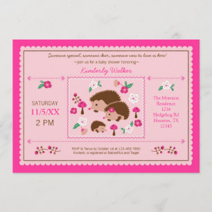Invitation à la douche pour bébé de la famille Hed