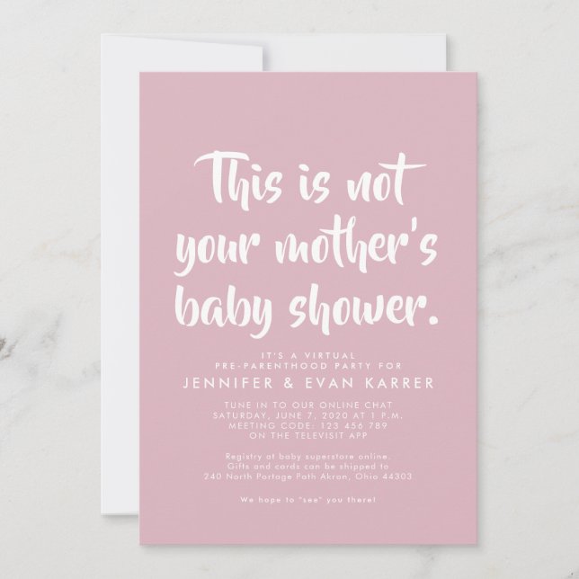 Invitation à la douche pour bébé virtuelle (Devant)