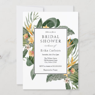 Invitation à la douche tropicale nuptiale