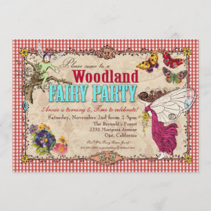 Invitation à la Fairy Party de Woodland
