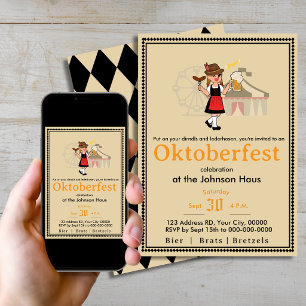 Invitation à la fête allemande d'Oktoberfest