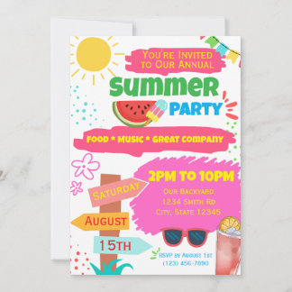 Invitation à la fête annuelle d'été