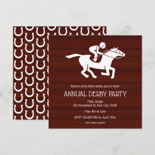Invitation à la fête annuelle du Derby du Jockey R