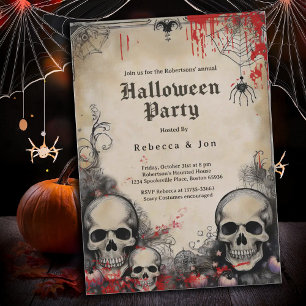 Invitation à la fête annuelle gothique d'Halloween