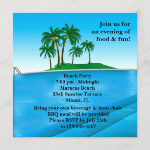 Invitation à la fête au bord de la piscine