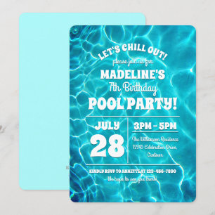 Invitation à la fête au bord de la piscine