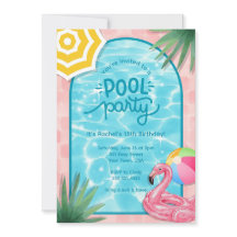 Invitation à la fête au bord de la piscine à Palm