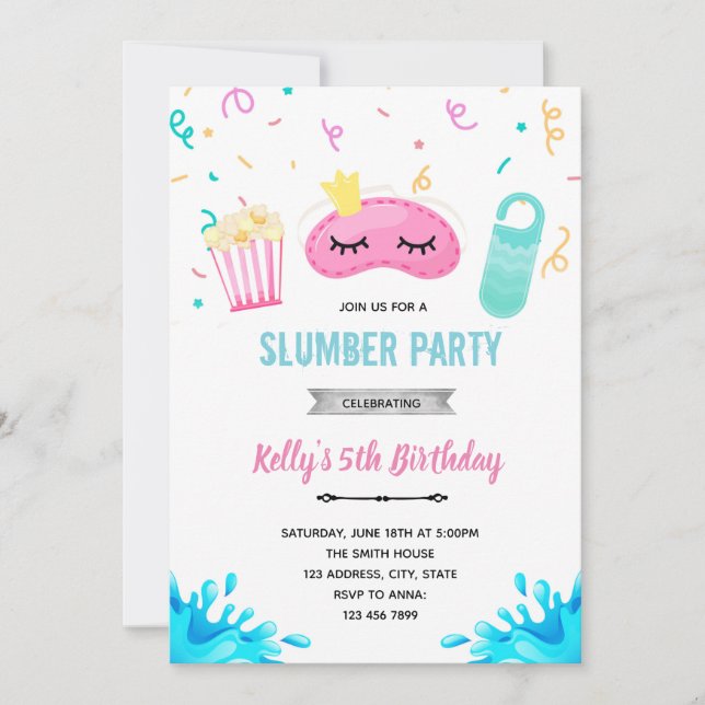 Invitation à la fête au bord de la piscine de l'hô (Devant)