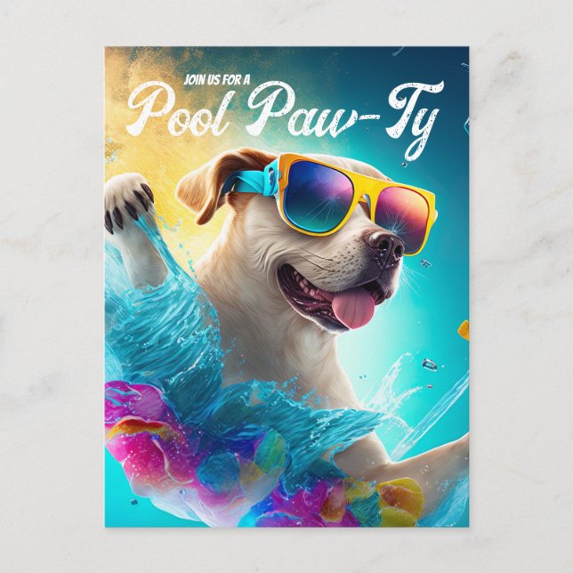 Invitation à la Fête au Bord de la Piscine, Fête d (Devant)