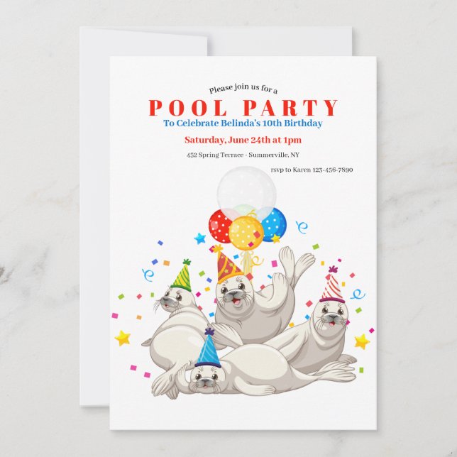 Invitation à la Fête au Piscine des Otaries (Devant)