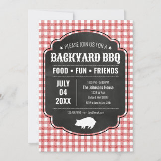 Invitation à la fête BBQ dans la cour