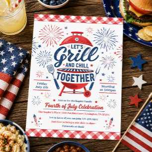 Invitation à la fête BBQ du 4 juillet