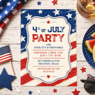 Invitation à la fête BBQ du 4 juillet