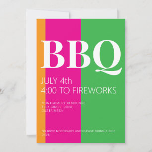 Invitation à la fête BBQ du 4 juillet