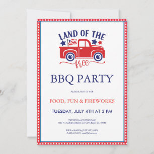 Invitation à la fête BQ du 14 juillet Terre de lib