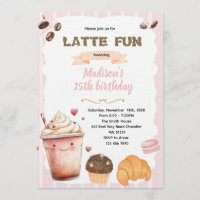 Invitation à la fête Café et friandises