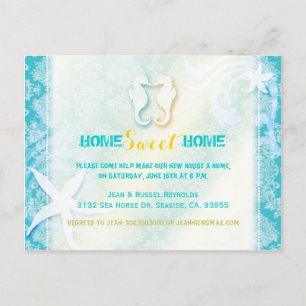 Invitation à la Fête Chic Sea Horse Beach House