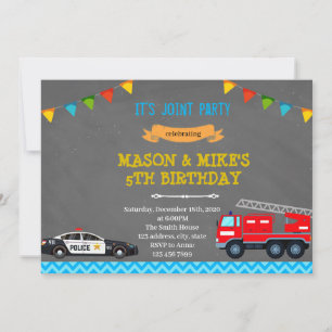 Invitation à la fête conjointe des pompiers et de