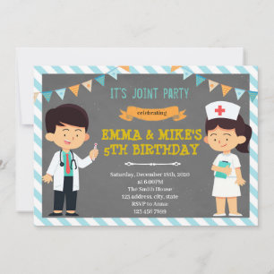 Invitation à la fête conjointe infirmière médecin
