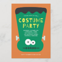 Invitation à la fête costumée de Frankenstein Hall