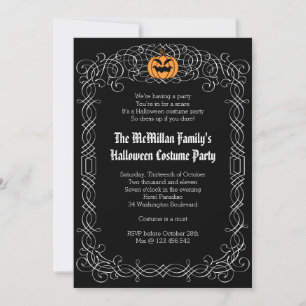 Invitation à la fête costumée d'Halloween
