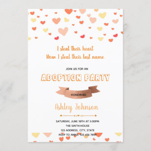 Invitation à la fête d'adoption