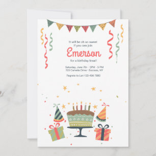 Invitation à la fête d'anniversaire
