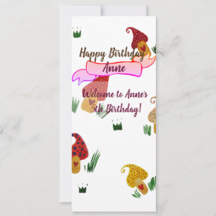 Invitation à la fête d'anniversaire