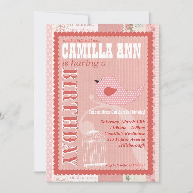 Invitation à la fête d'anniversaire (Devant)