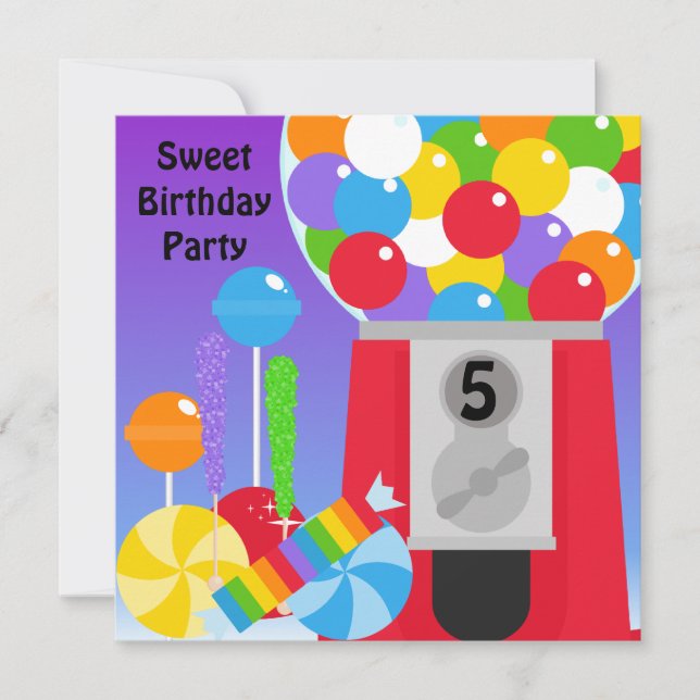 Invitation à la fête d'anniversaire (Devant)