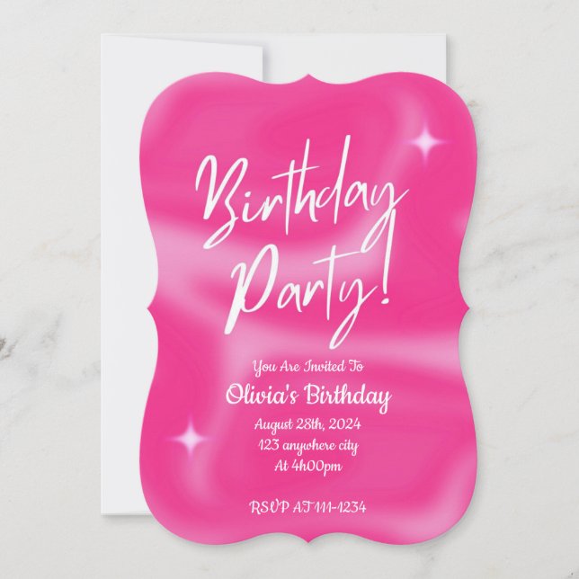 INVITATION À LA FÊTE D'ANNIVERSAIRE (Devant)