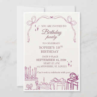 INVITATION À LA FÊTE D'ANNIVERSAIRE