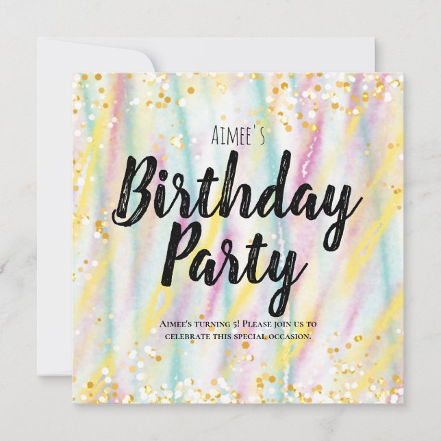 invitation à la fête d'anniversaire (Devant)