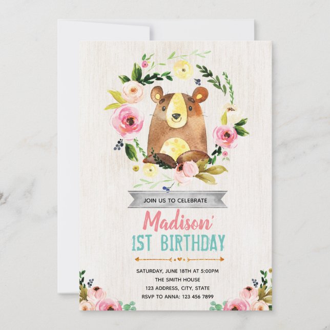 Invitation à la fête d'anniversaire (Devant)