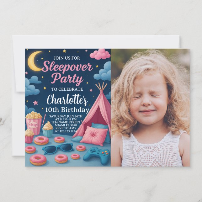 Invitation à la fête d'anniversaire (Devant)