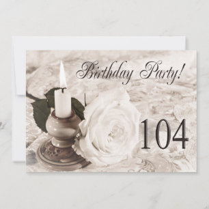 Invitation à la fête d'anniversaire 104 ans