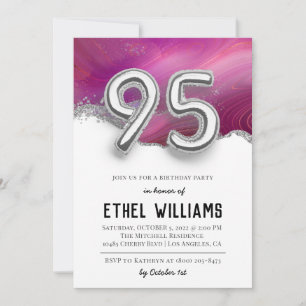 Invitation à la fête d'anniversaire 95 ans