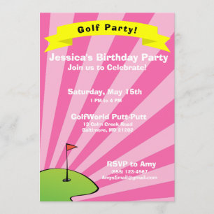 Invitation à la fête d'anniversaire à thème du gol