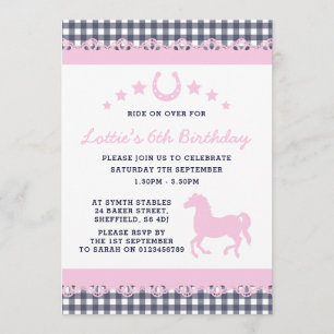 Invitation à la fête d'anniversaire à thème Pony