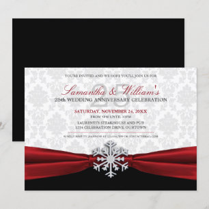 Invitation à la fête d'anniversaire au ruban rouge
