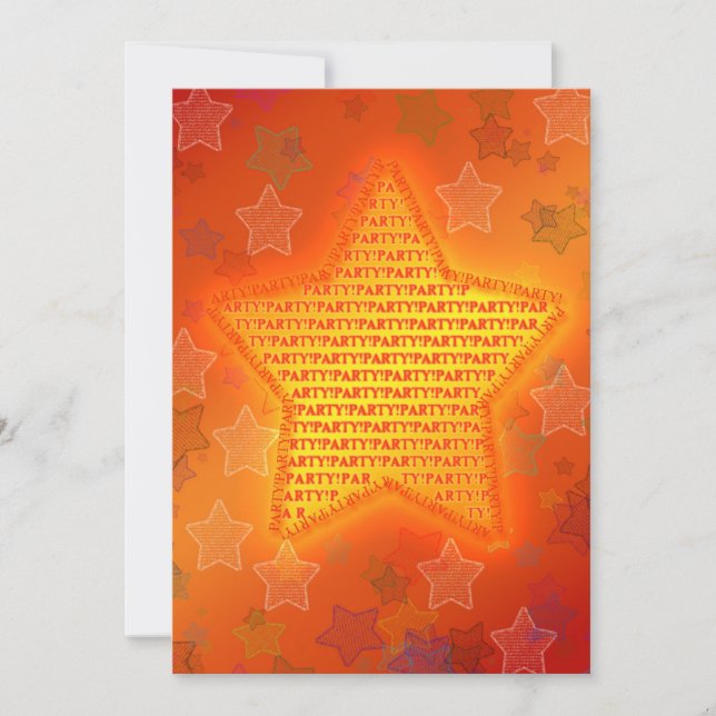Invitation à la fête d'anniversaire avec des étoil (Devant)