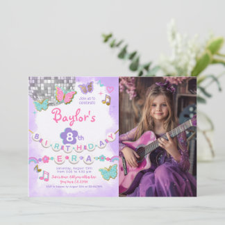 Invitation à la fête d'anniversaire avec photo