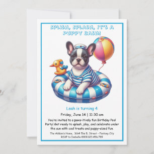 Invitation à la fête d'anniversaire avec piscine S