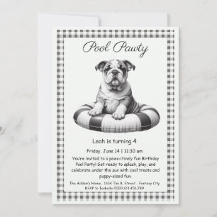 Invitation à la fête d'anniversaire avec piscine S