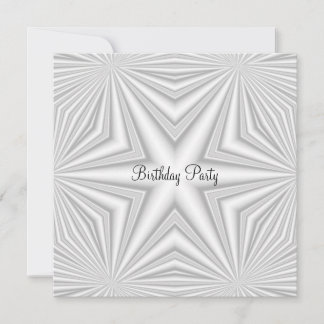 Invitation à la fête d'anniversaire blanche