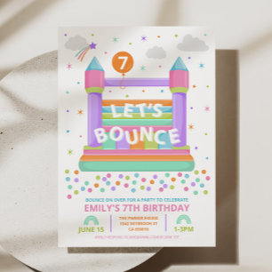 Invitation à la fête d'anniversaire Bounce