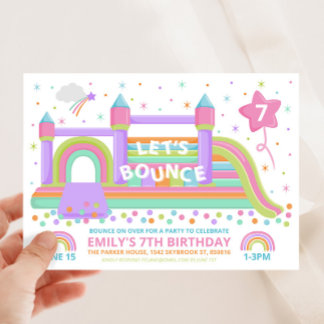 Invitation à la fête d'anniversaire Bounce