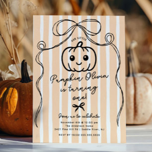 Invitation à la fête d'anniversaire Citrouille tir